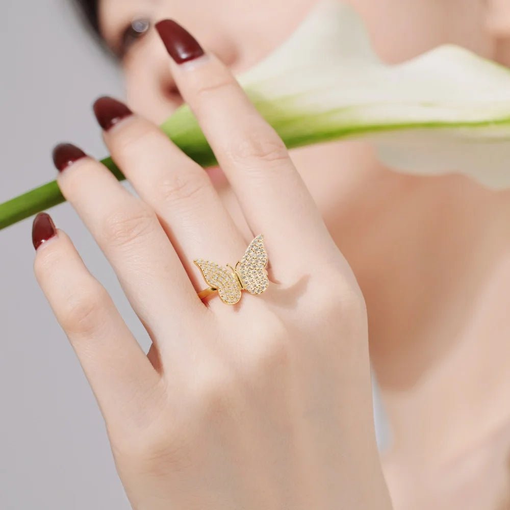 Brilliant Butterfly Ring - Lupine