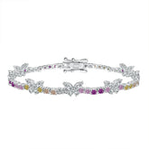 Colorful Gem and Butterfly Bracelet - Lupine