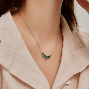 Crescent Shape Pendant Necklace - Lupine
