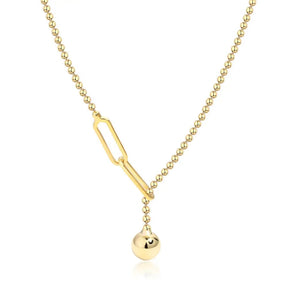 Dainty Ball Charm Pendant Necklace - Lupine