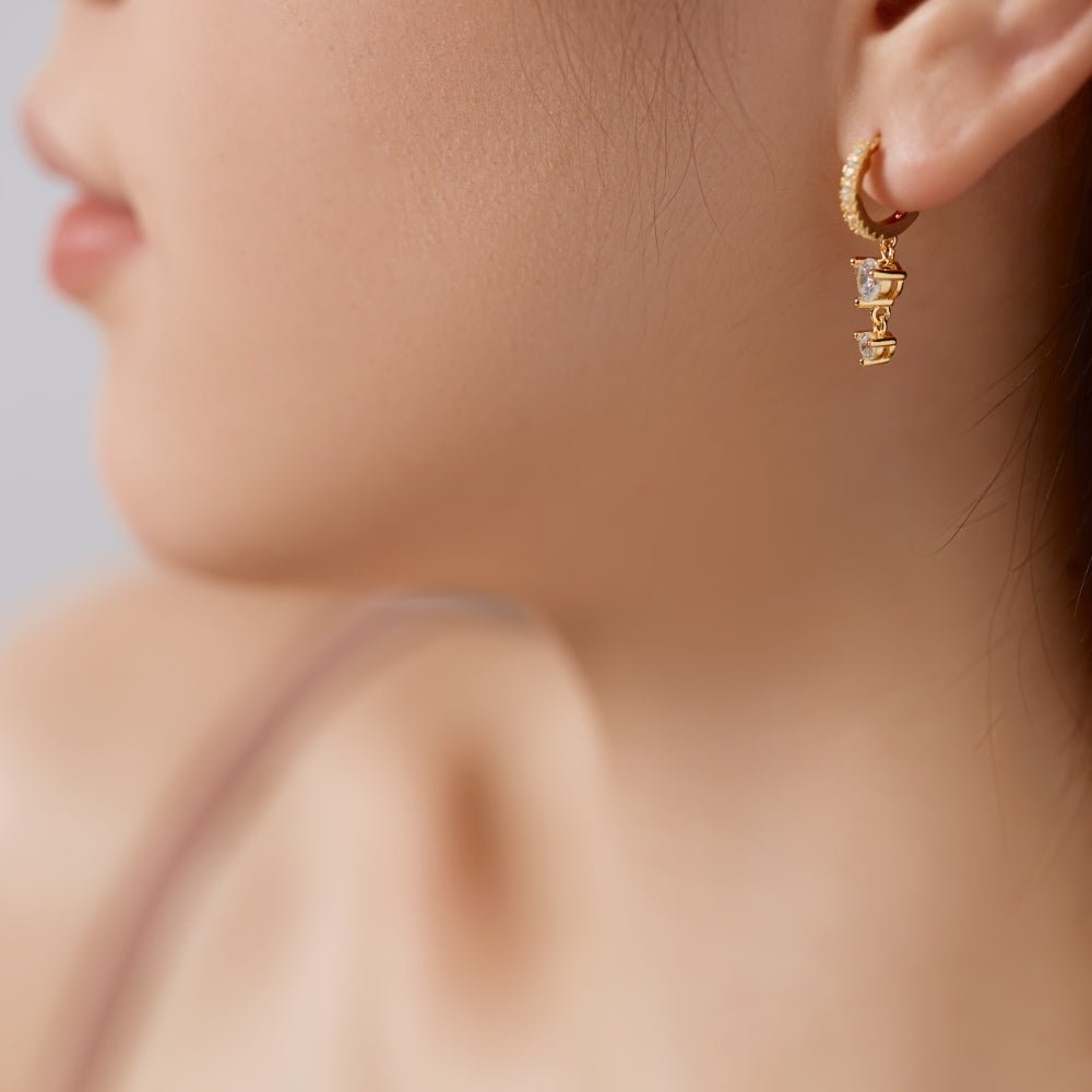 Elegant Dangle Hoop Earrings - Lupine