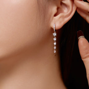 Elegant Tassel Hoop Earrings - Lupine