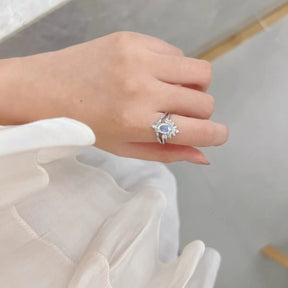 Fairy Moon Stone Ring Set - Lupine