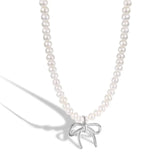 Fresh Water Pearl Bow Knot Pendant Necklace - Lupine