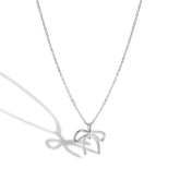 Geometric Bow Knot Link Chain Pendant Necklace - Lupine