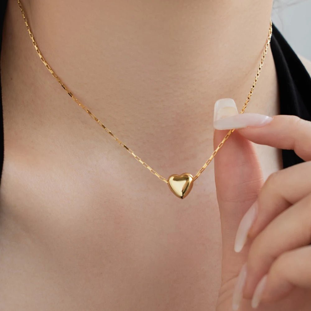 Heart Shape Pendant Necklace - Lupine