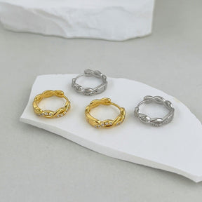 Infinity Symbol Clip Earrings - Lupine