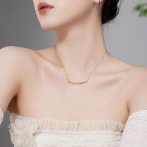 Irregular Bar Shape Pendant Necklace - Lupine