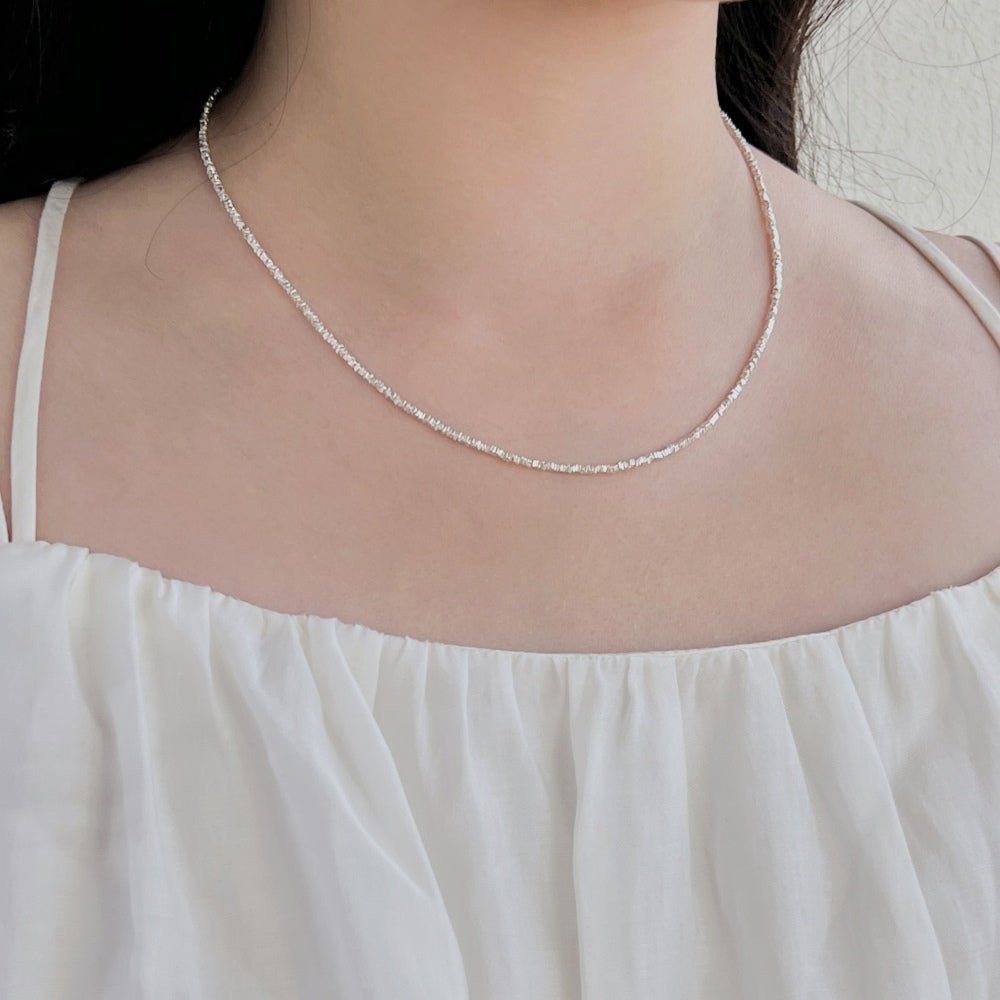 Irregular Bead Necklace - Lupine