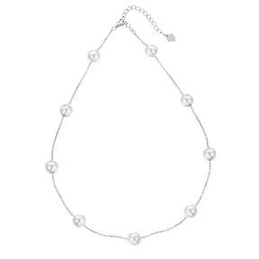 Link Chain Shell Pearl Necklace - Lupine