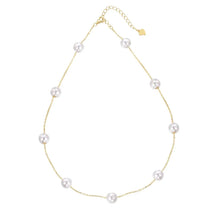 Link Chain Shell Pearl Necklace - Lupine