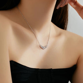 Link Chain Smile Bar Shape Pendant Necklace - Lupine