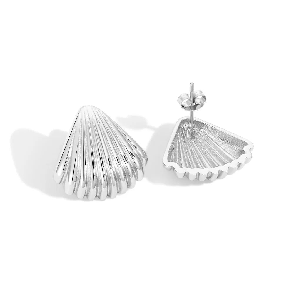 Ocean Shell Stud Earrings - Lupine