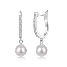 Shell Pearl Dangle Earrings - Lupine