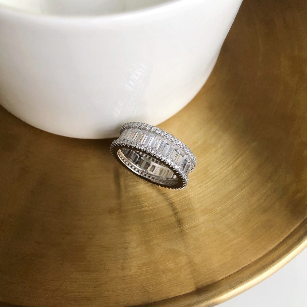 Triple Layers Baguette Ring - Lupine