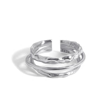 Triple Layers Open Adjustable Ring - Lupine