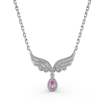 Wings Waterdrop Pendant Necklace - Lupine